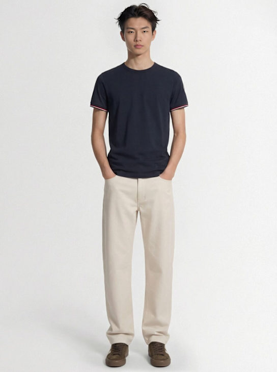 Moncler - T-shirt en jersey de coton stretch