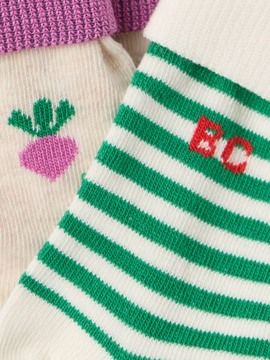 Bobo Choses: Set of 2 cotton blend jacquard socks