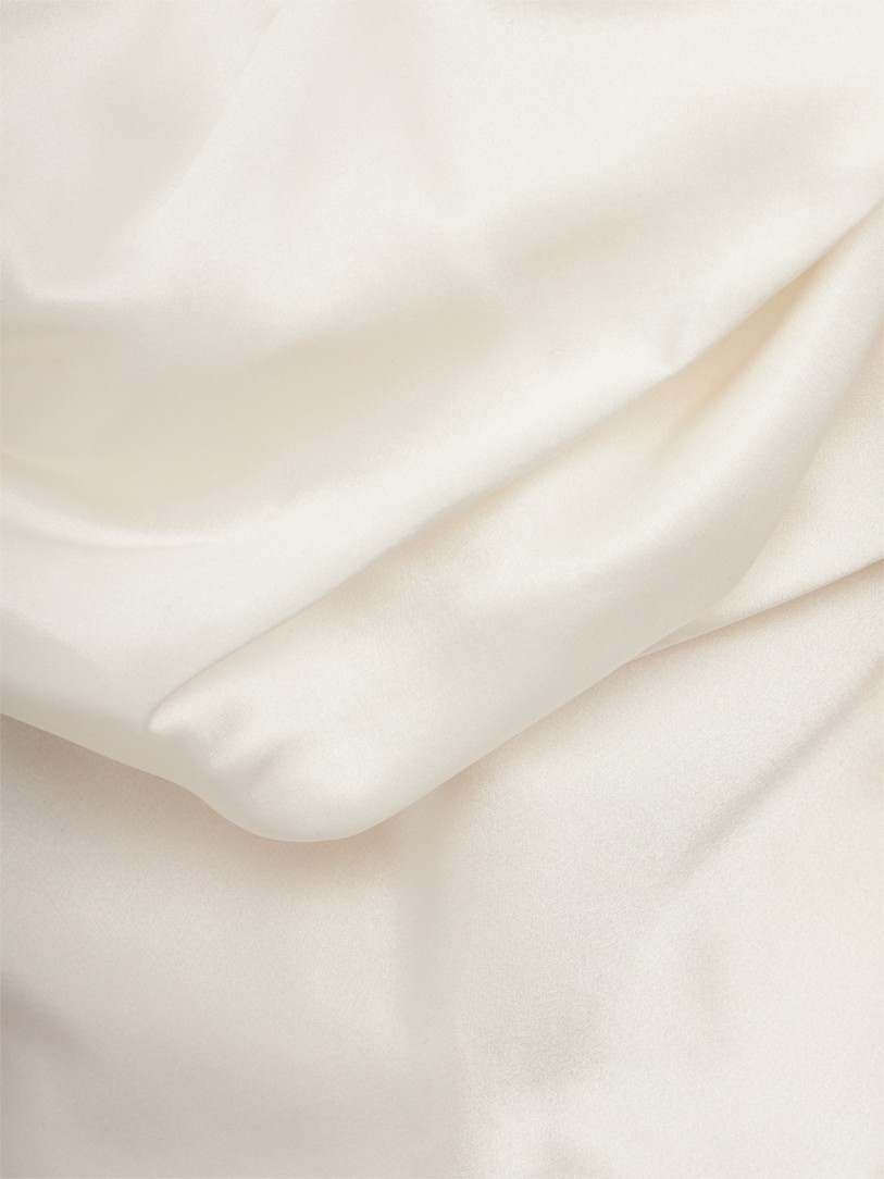 Giuseppe Di Morabito: Off Shoulder Silk Dress With Draped Bow