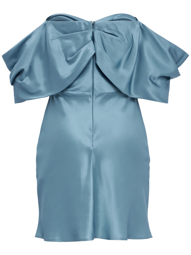 Giuseppe Di Morabito: Off Shoulder Silk Dress With Draped Bow