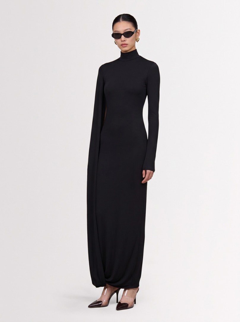 Giuseppe Di Morabito: High-neck dress with draped sleeve