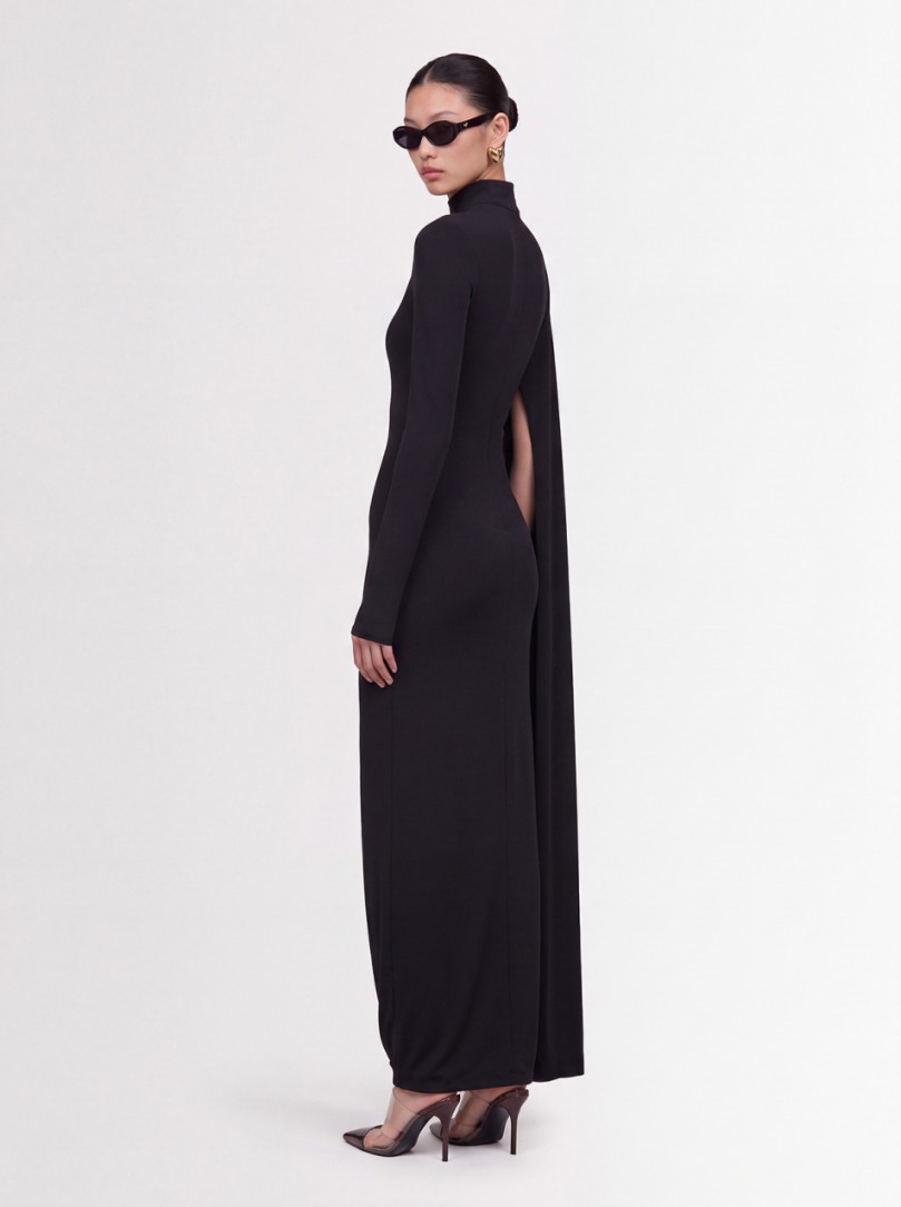 Giuseppe Di Morabito: High-neck dress with draped sleeve