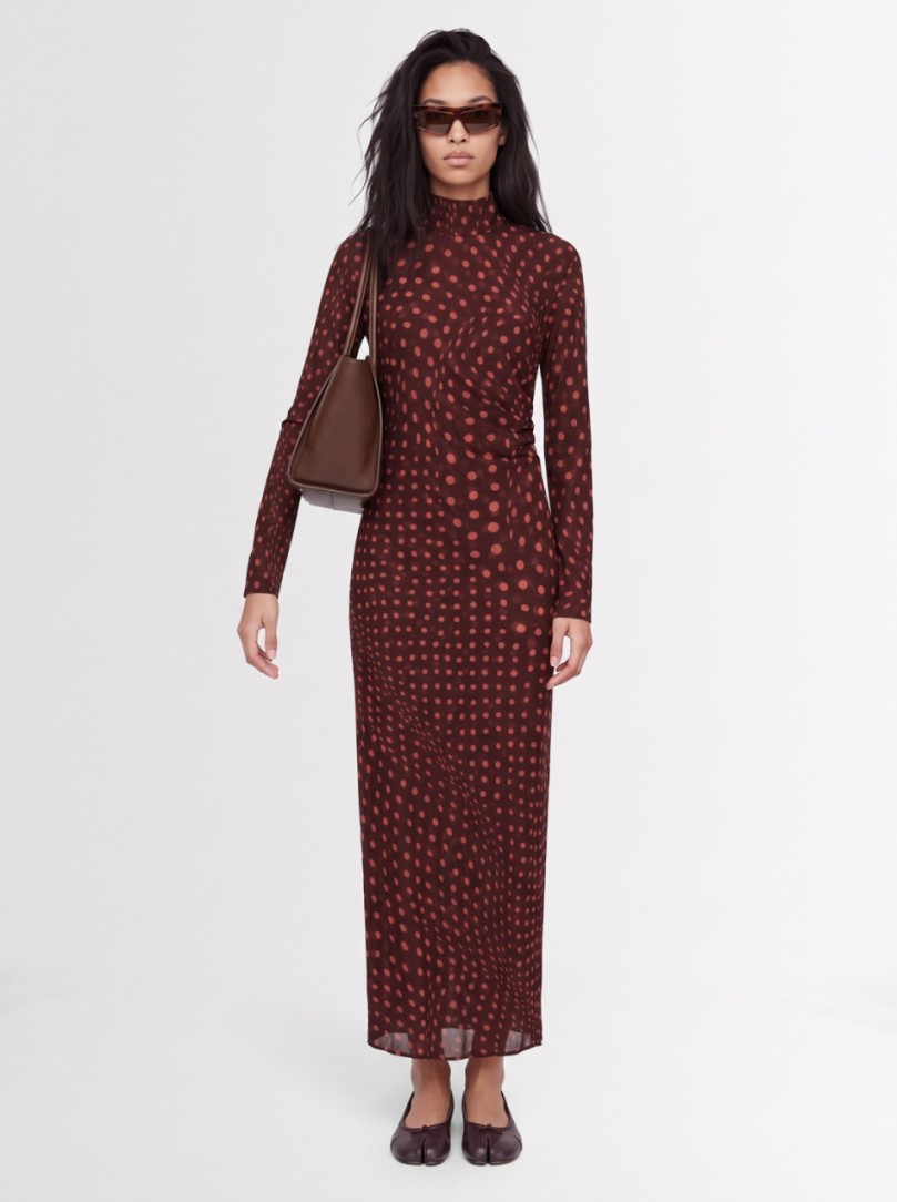Stella McCartney - Polka dot mesh long dress