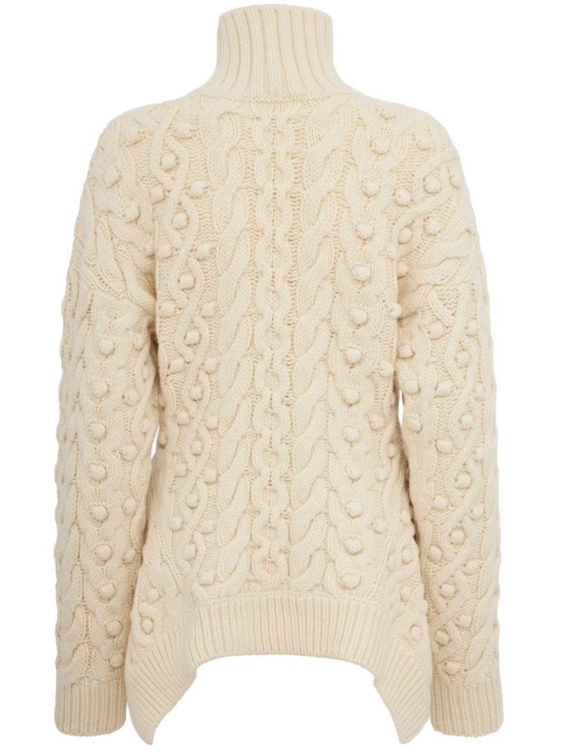 Stella McCartney - Bobble Cable Knit Peplum Jumper