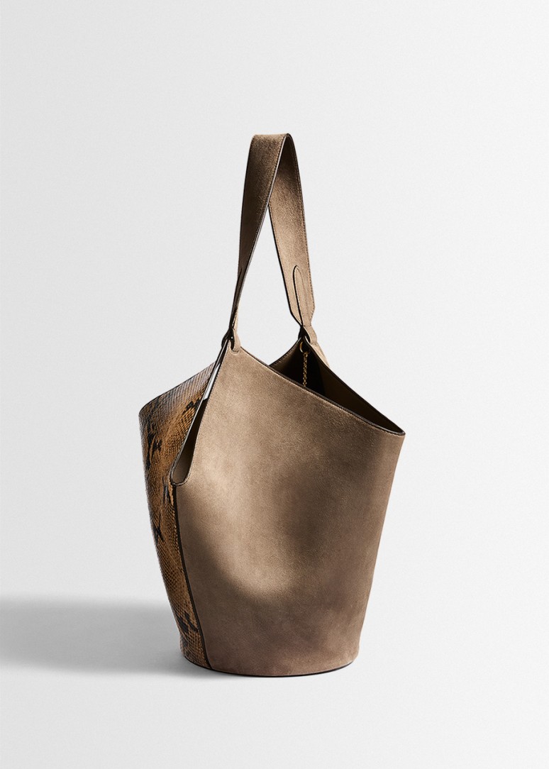 Khaite: Lotus kleine Ledertasche