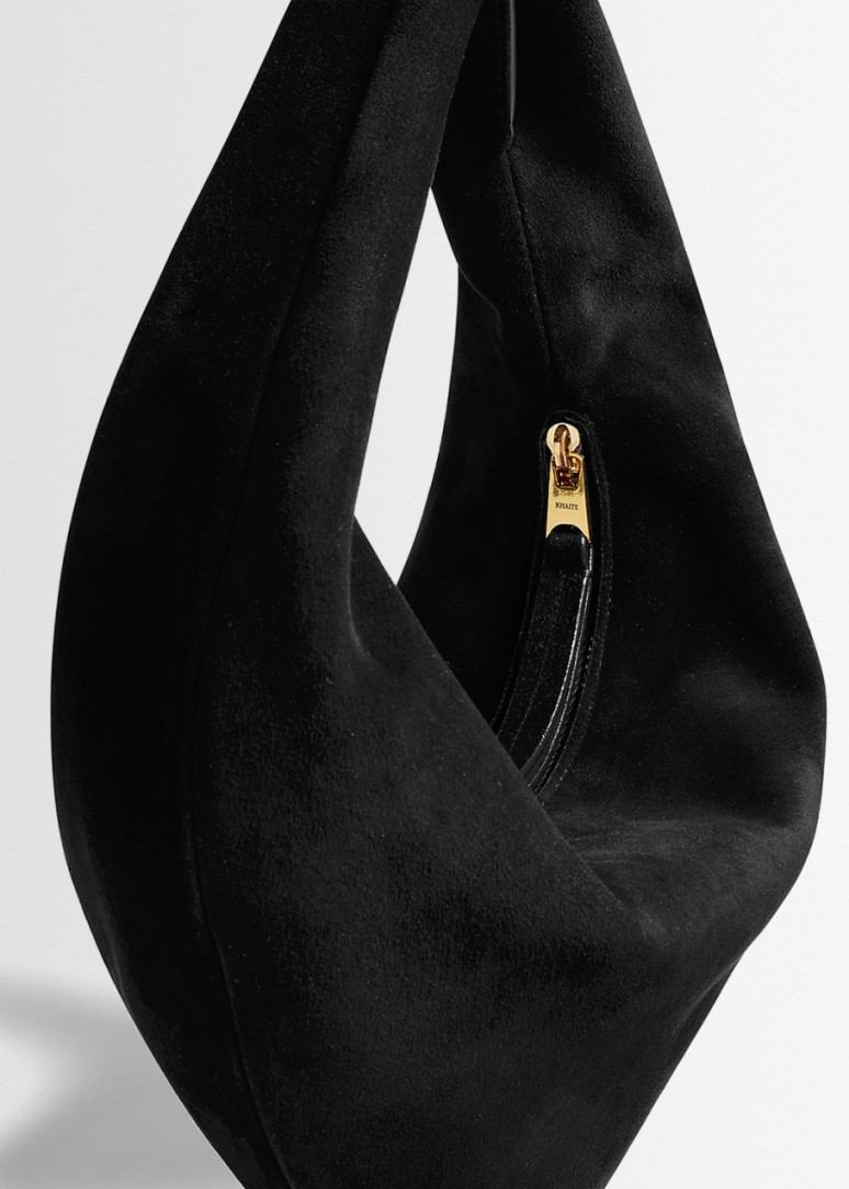 Khaite - Olivia Mini Wildleder Hobo Tasche