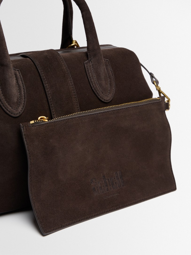 SCHELL: Medium suede doctor bag