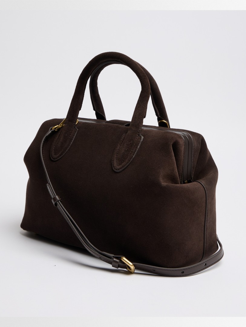 SCHELL: Medium suede doctor bag