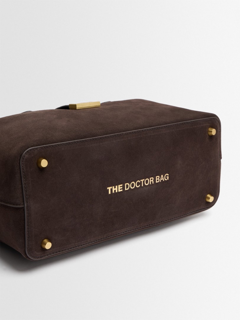 SCHELL: Medium suede doctor bag