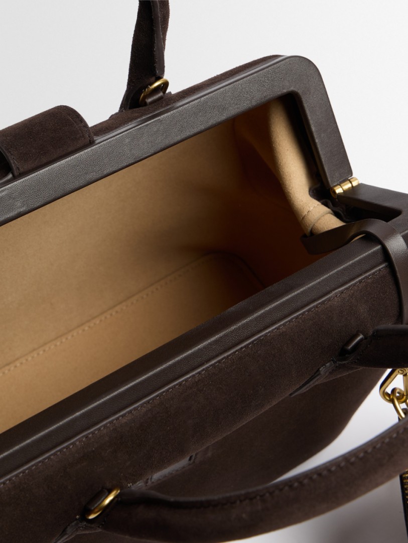 SCHELL: Medium suede doctor bag