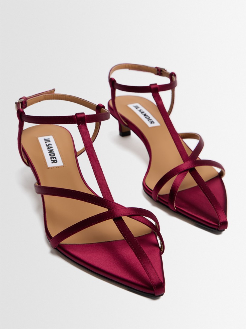 Jil Sander - Cage satin sandals