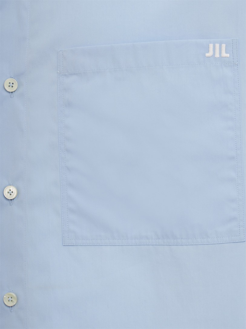 Jil Sander: Jil logo cotton poplin boxy shirt