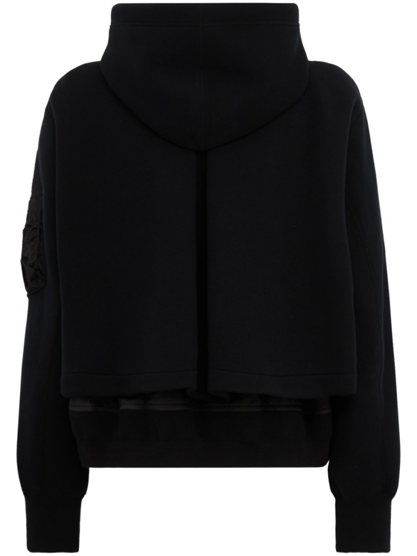 Sacai - KLASSIC SPONGE SWEAT X NYLON TWILL HOODIE
