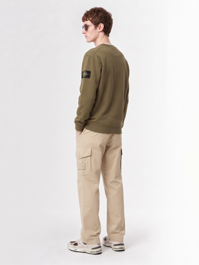 Stone Island: Baumwollpullover mit Rundhalsausschnitt