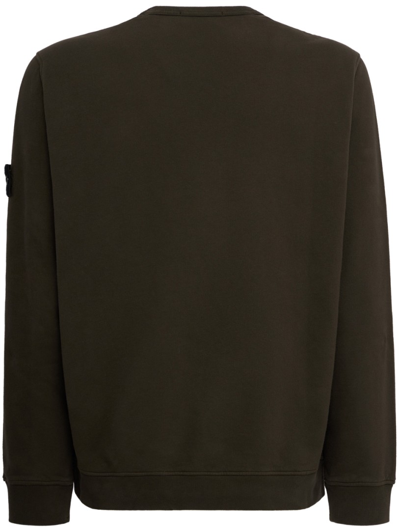 Stone Island: Sudadera de algodón con cuello redondo
