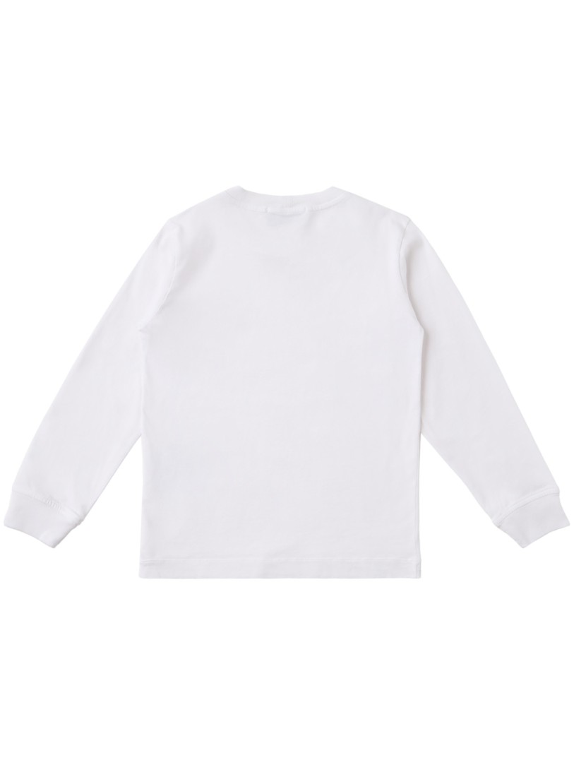 Stone Island Junior: Cotton long-sleeve T-shirt with logo