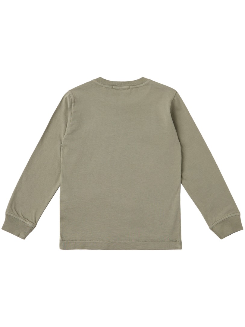 Stone Island Junior: Cotton long-sleeve T-shirt with logo
