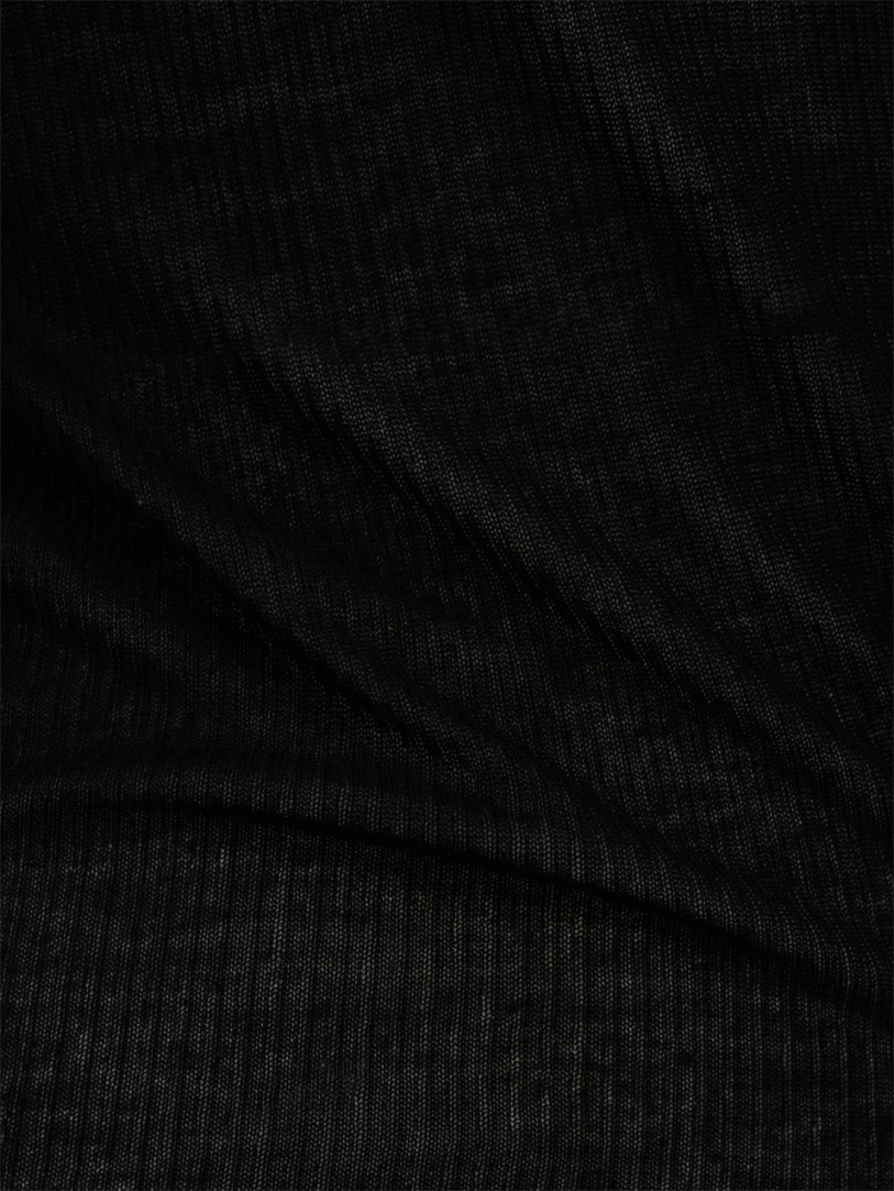 Rick Owens: cropped hooded rib t-shirt