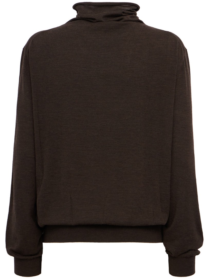 Khaite: suéter de cuello alto de lana merino Annette