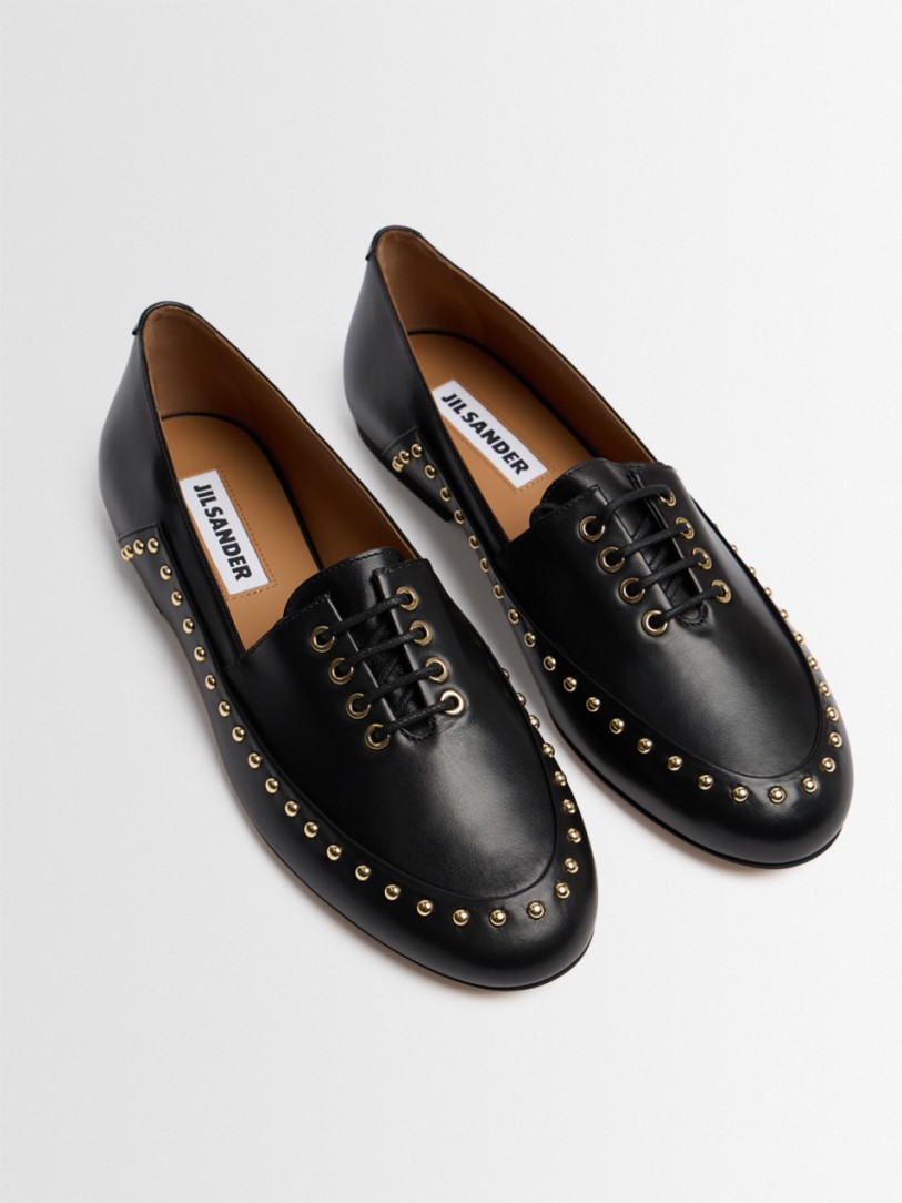 Jil Sander - Elyss soft shiny leather loafers