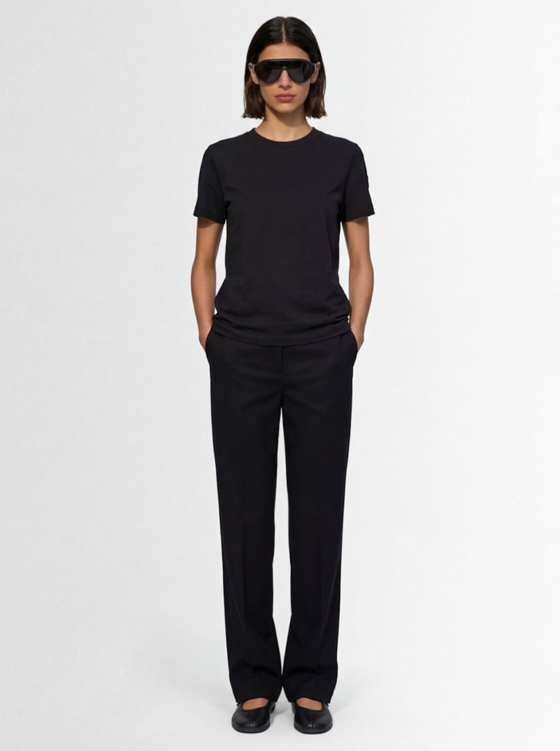 Moncler - Besticktes Logo Baumwoll-T-Shirt