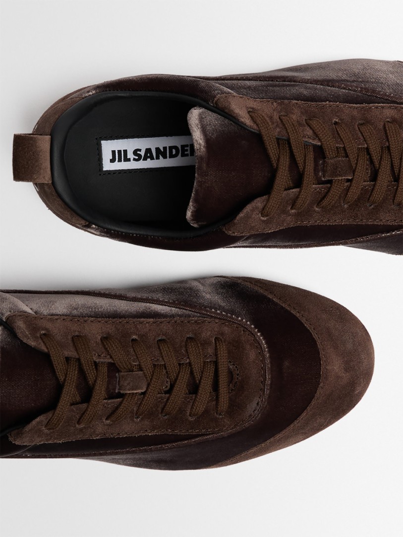 Jil Sander: Etage velvet sneakers