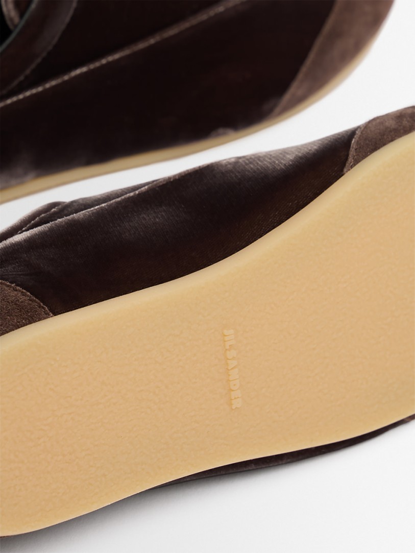 Jil Sander: Etage velvet sneakers
