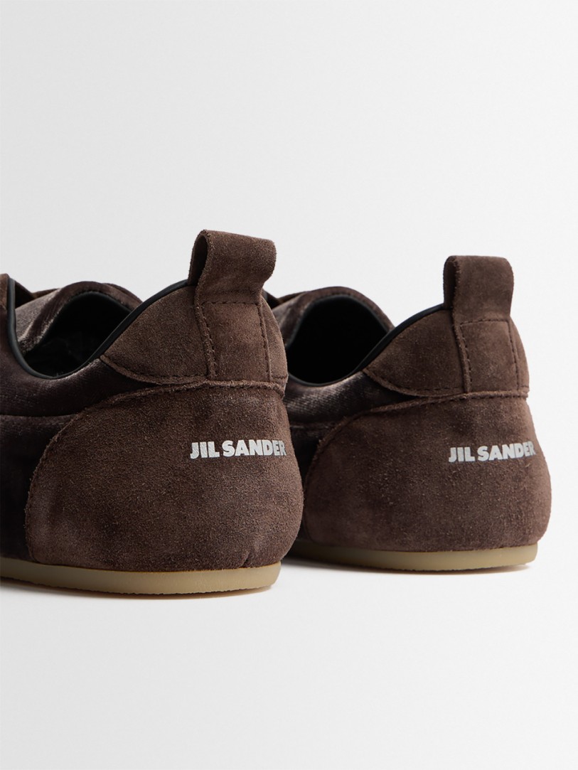 Jil Sander: Etage velvet sneakers