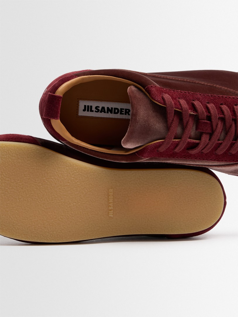 Jil Sander: Etage velvet sneakers