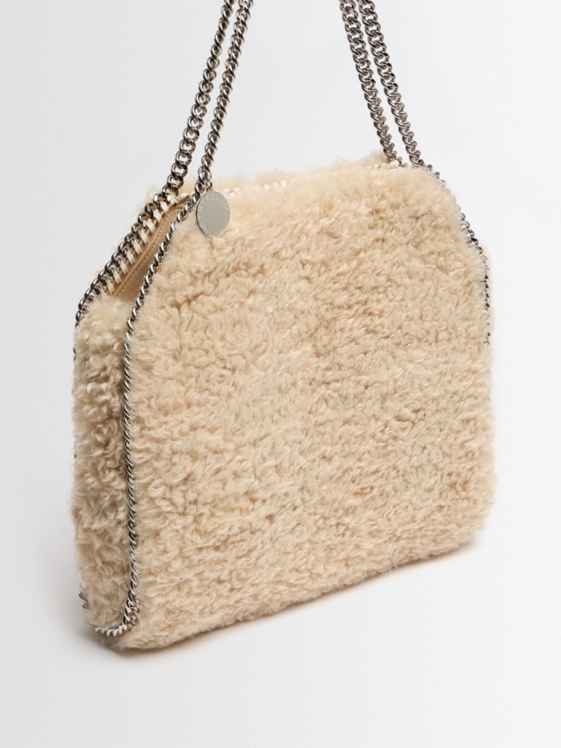 Stella McCartney - Falabella shearling-effect chain tote bag