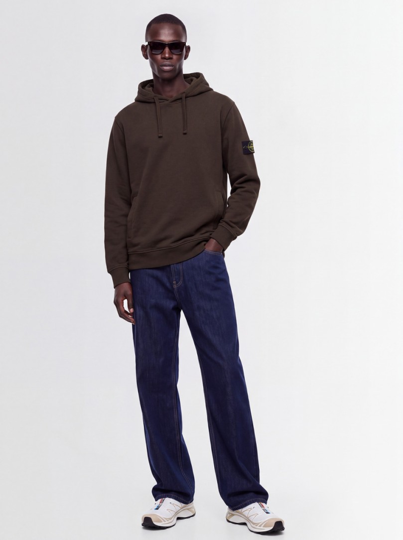 Stone Island: Cotton Hoodie With Kangaroo Pocket