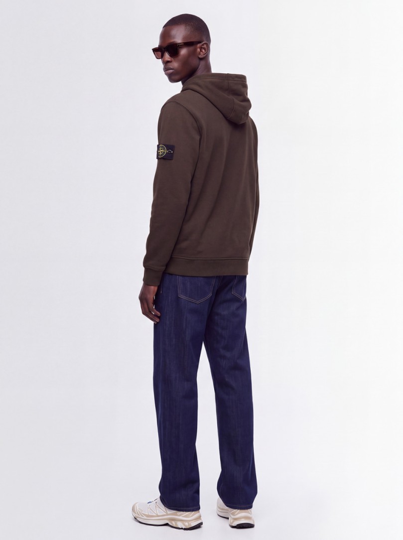 Stone Island: Cotton Hoodie With Kangaroo Pocket