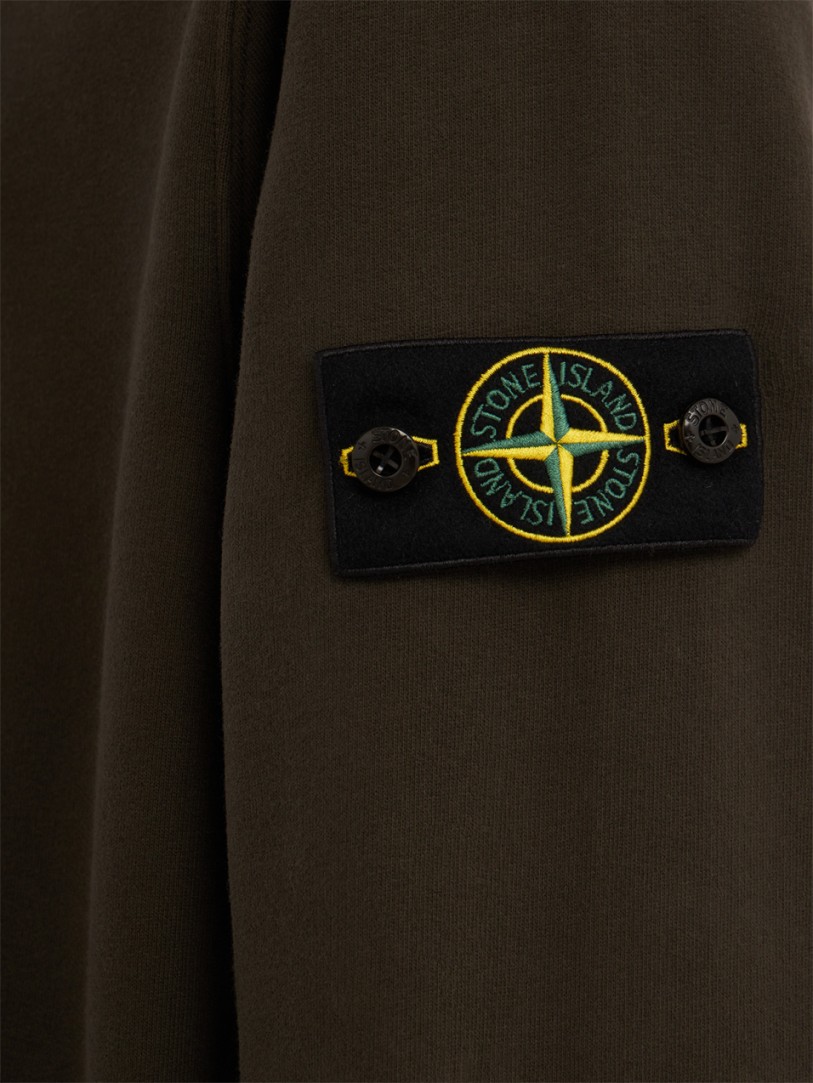 Stone Island: Cotton Hoodie With Kangaroo Pocket