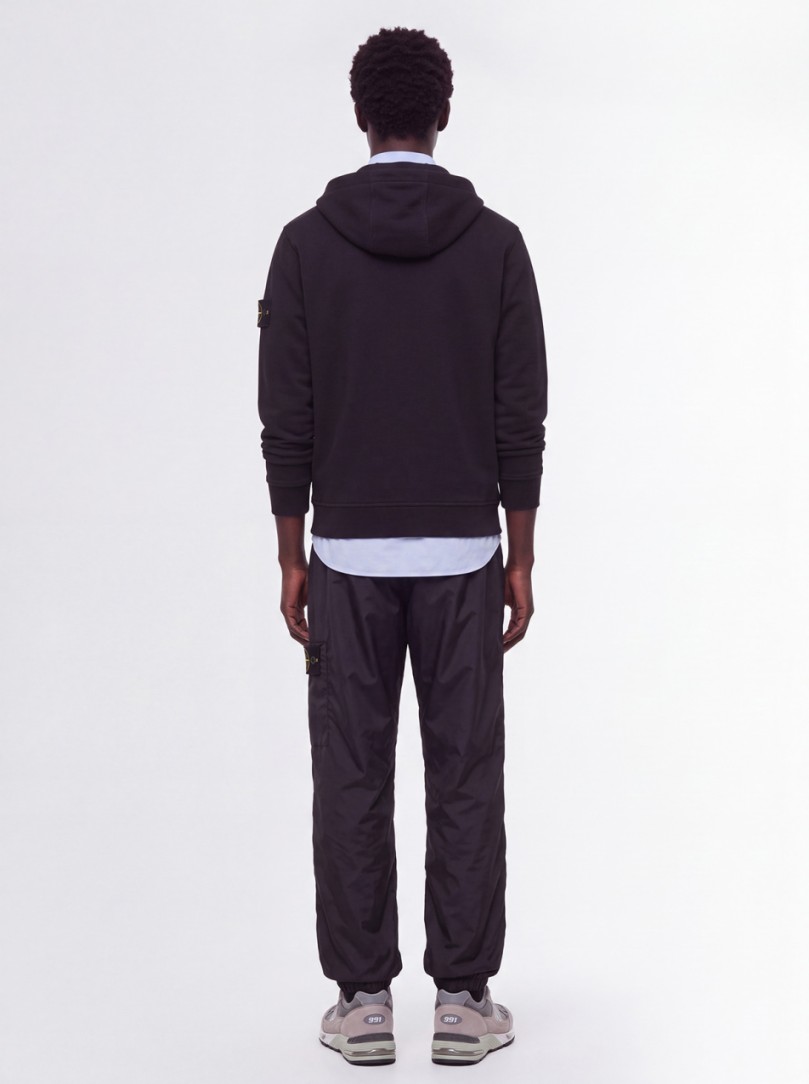 Stone Island: Zip-Up Cotton Hoodie With Welt Pockets