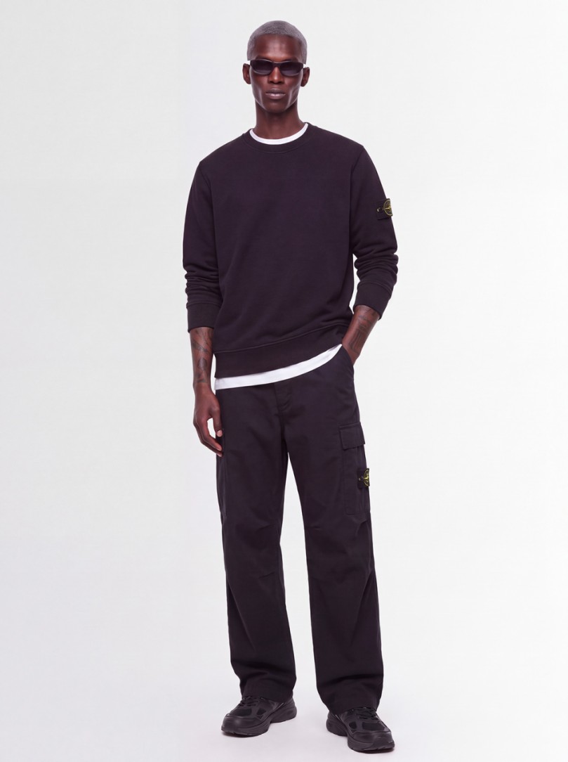 Stone Island: Cotton Crewneck Sweatshirt With Back Yoke