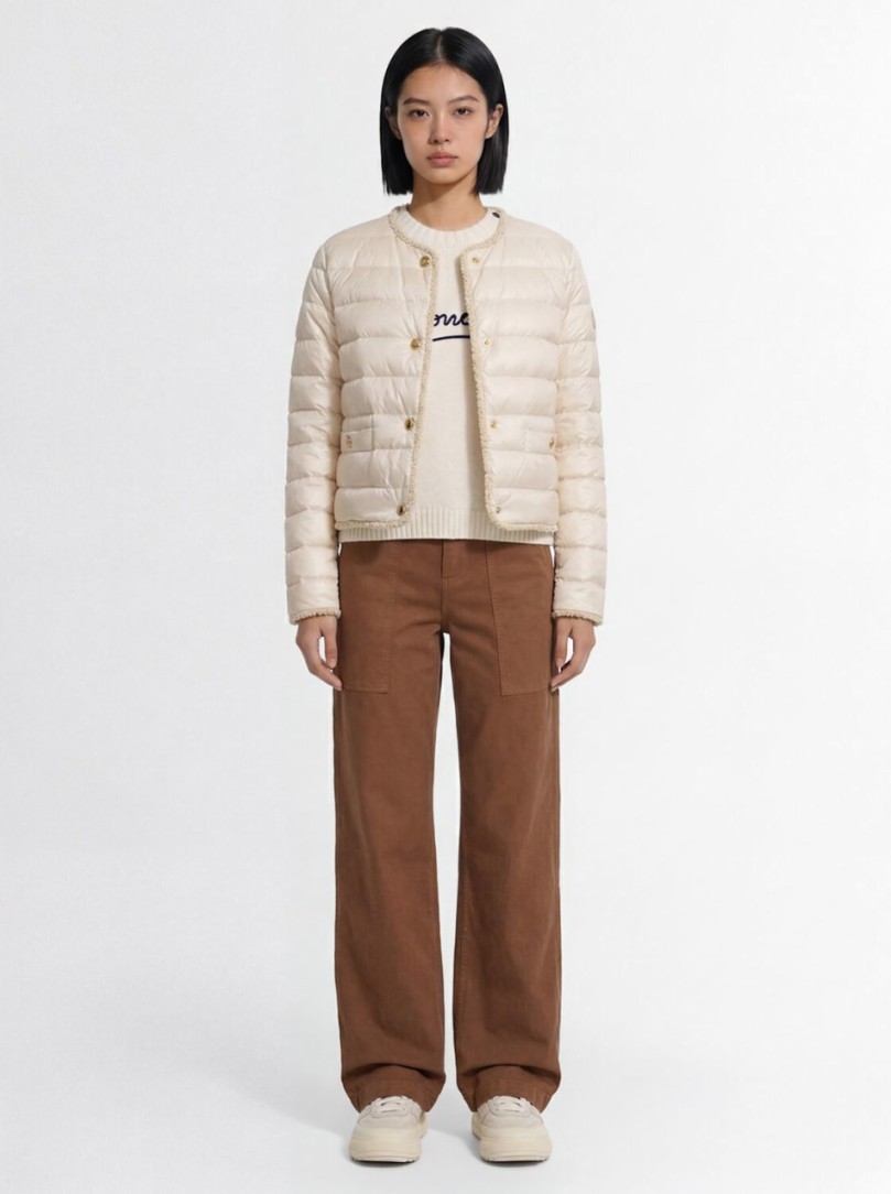 Moncler - Kurze Daunenjacke mit Knopfverschluss