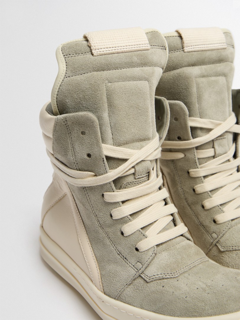 Rick Owens: Geobasket suede & leather sneakers