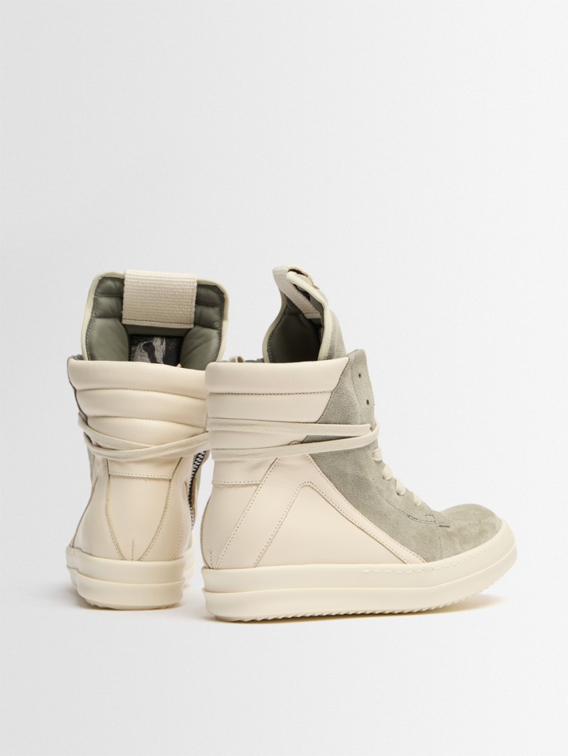 Rick Owens: Geobasket suede & leather sneakers