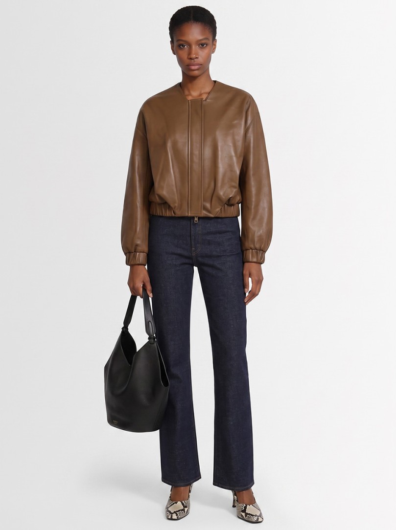 Khaite: Cordan leather jacket