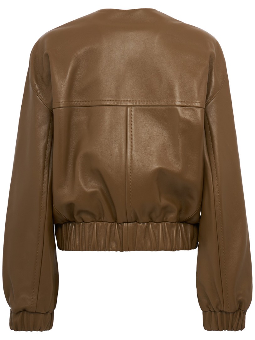 Khaite: Cordan leather jacket