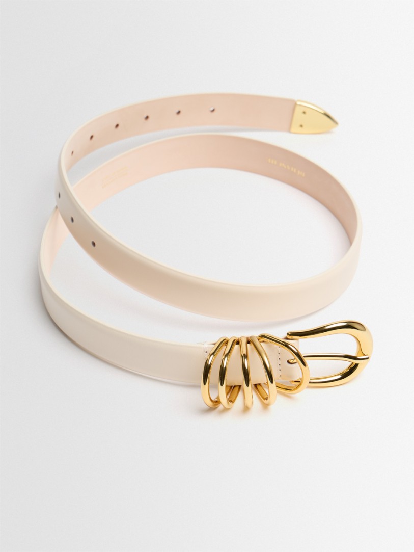 Déhanche: Hollyhock calf leather belt