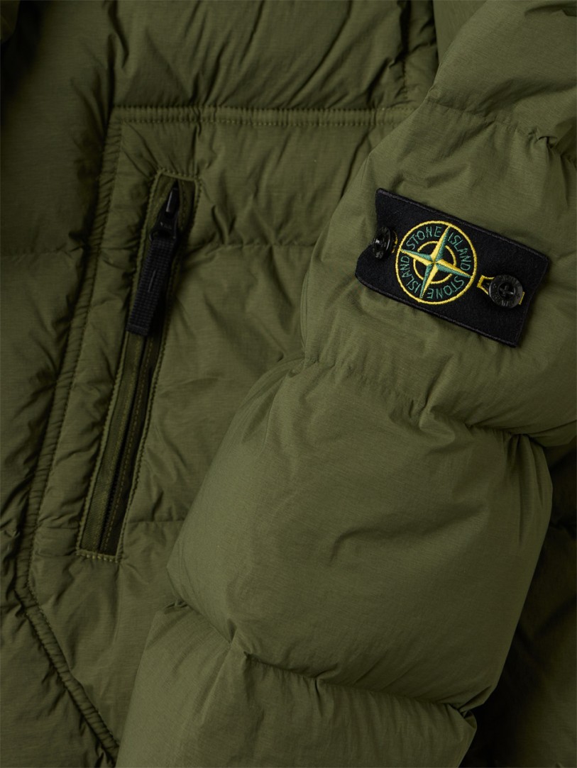 Stone Island Junior: Hooded nylon down jacket