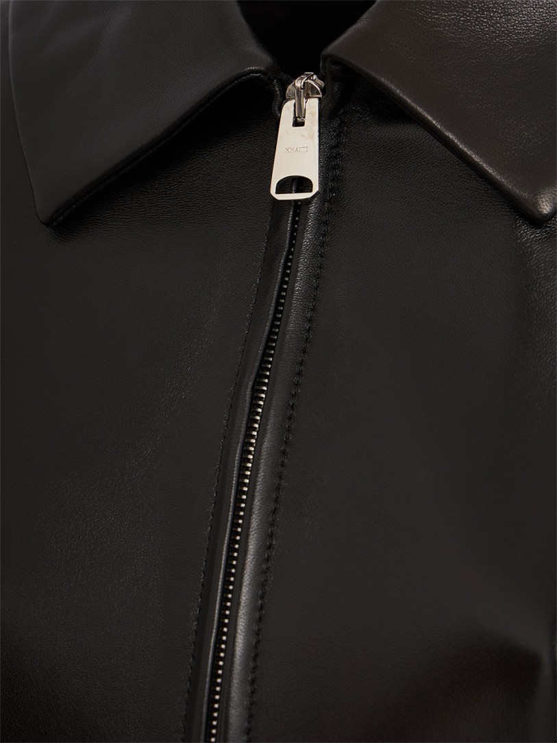 Khaite: Jackson zip-up leather jacket