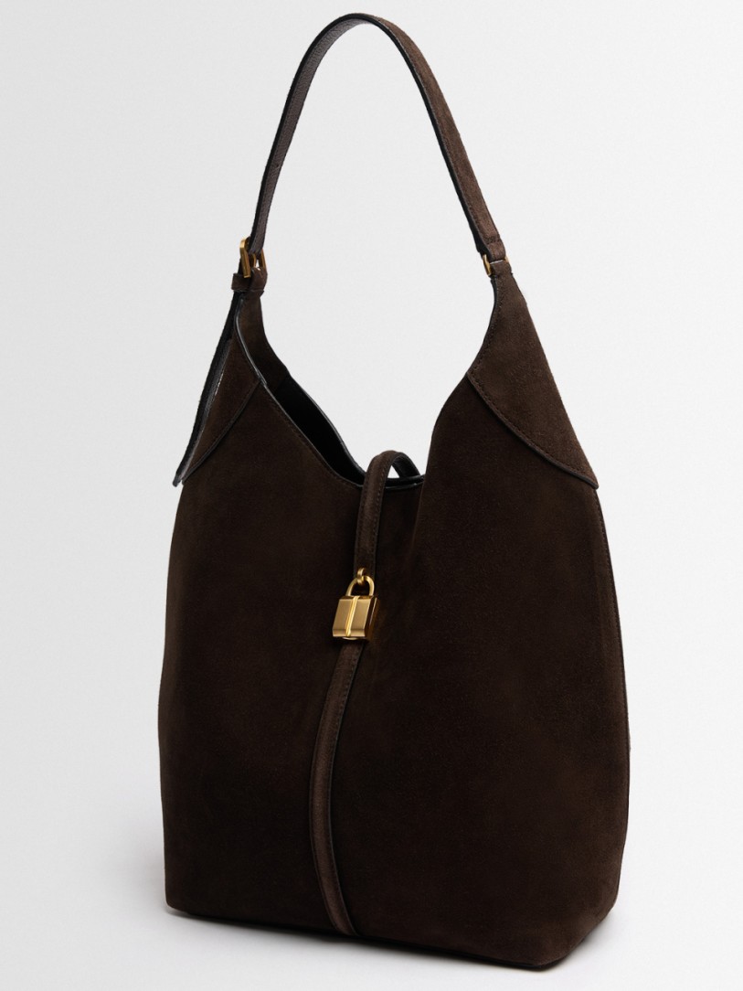 DeMellier - Große Siena Wildleder Eimer Tasche