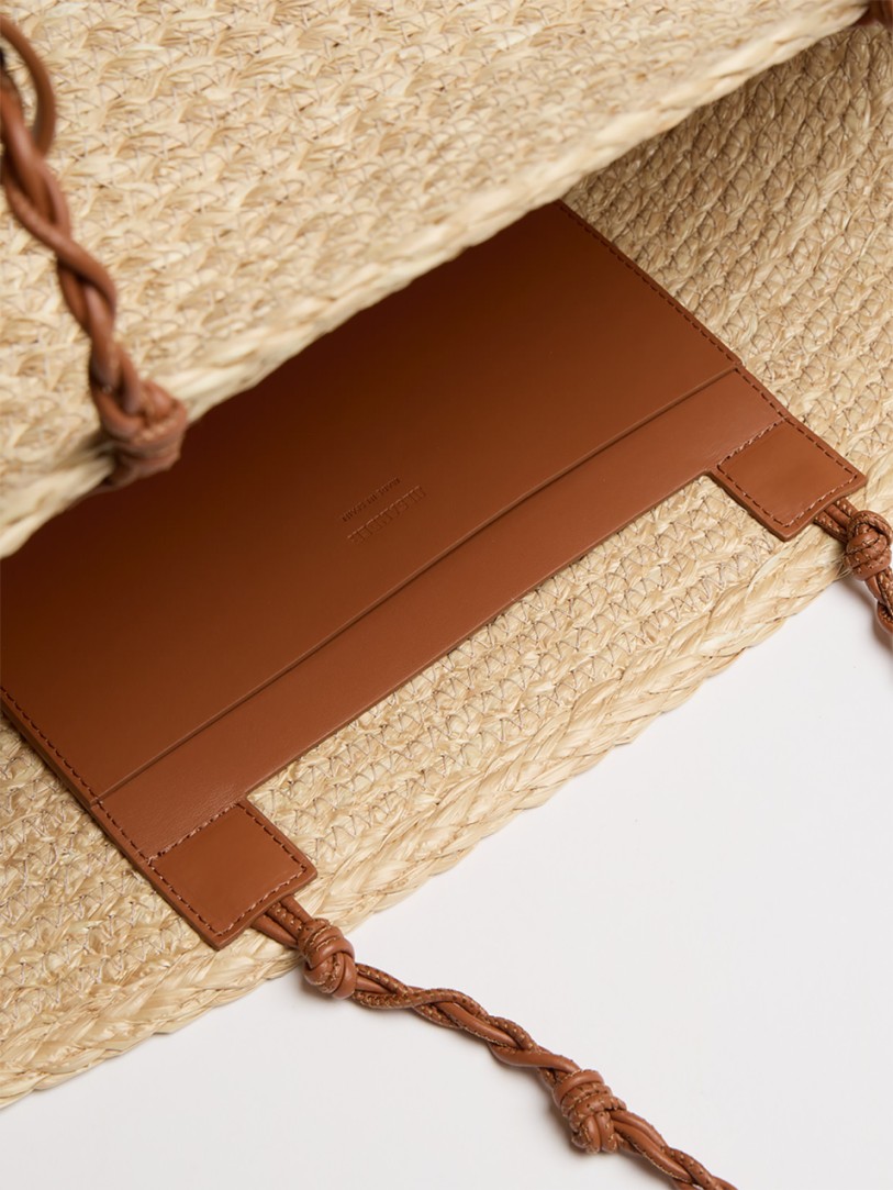 Jil Sander: Large Tangle bucket raffia tote bag