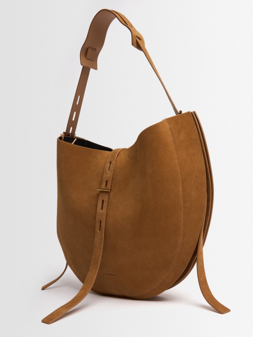 Minobossi - Liz suede shoulder bag