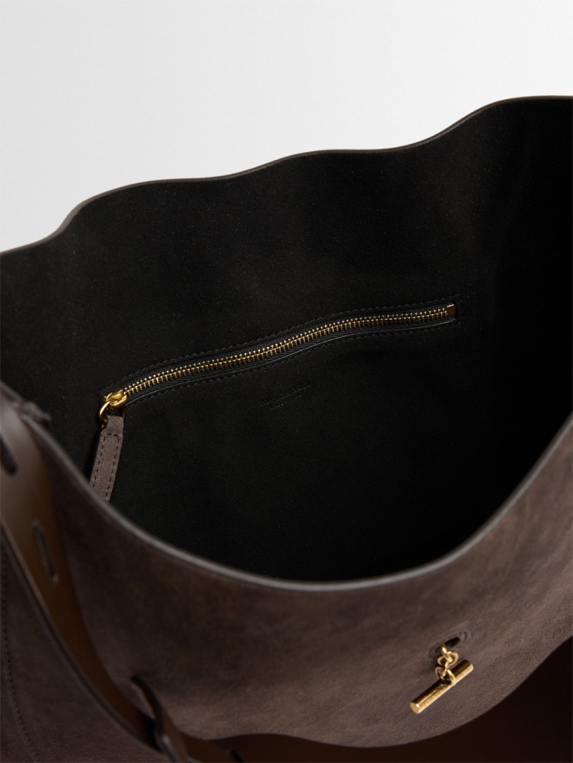 Minobossi: Bolso de hombro de ante Liz