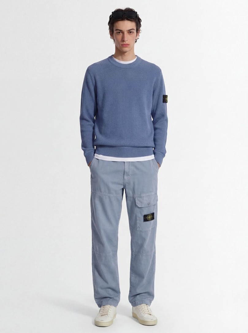Stone Island: Crew Neck Pullover with Raised Texture