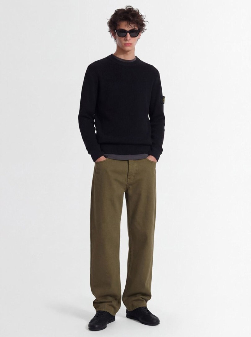 Stone Island - Rippstrick Rundhalspullover