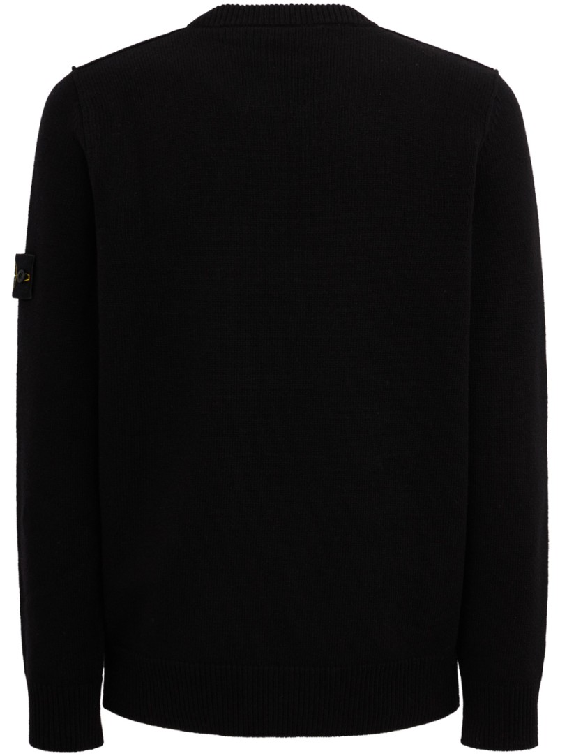Stone Island: Logo cotton crewneck sweater